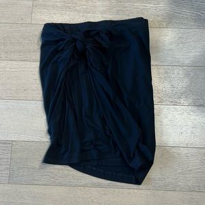 black Aritzia knot miniskirt